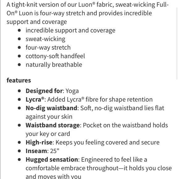 Lululemon Lunar SE Garnet Wunder Under 25” size 6 - Picture 13 of 13